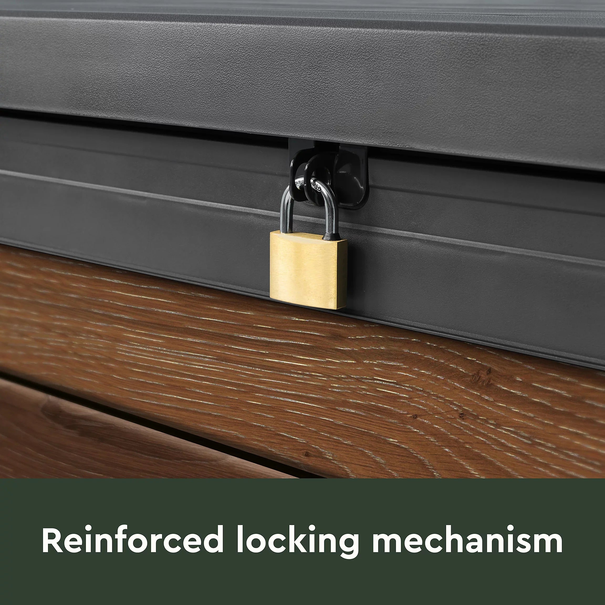 Keter Signature Decocoat Walnut Garden Storage Box 757L - Image 4