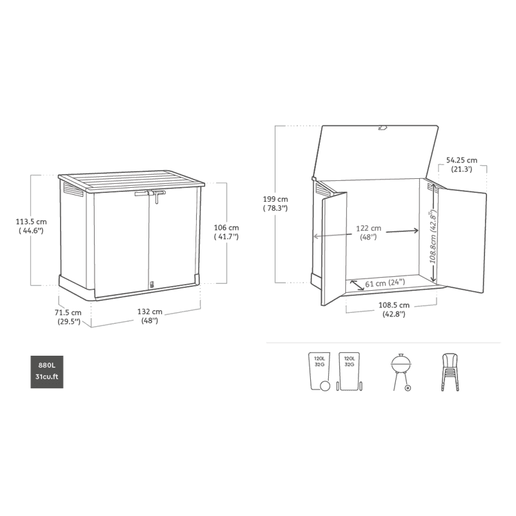 Keter Store It Out Nova 880L Storage Box β Dark Grey - Image 7